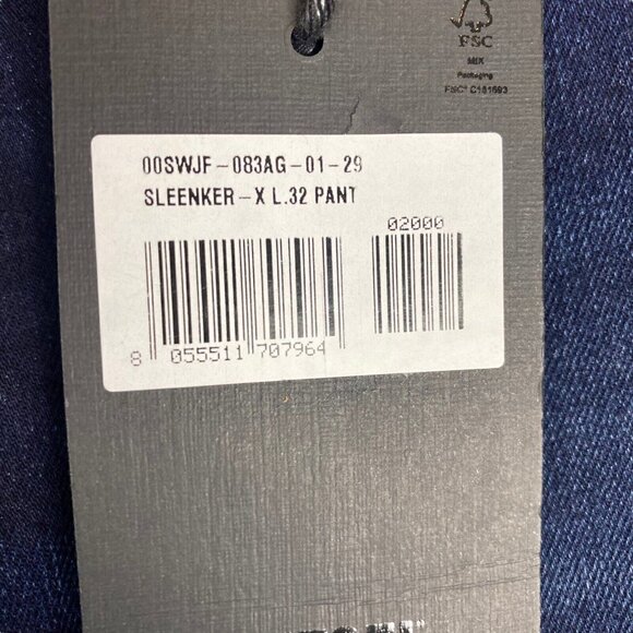 Diesel Sleenker X 083AG Men's Dark Blue Wash Slim Fit Washed Denim Jeans 29 X 32 - Picture 15 of 15